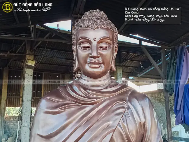 Thông Tin Dự Án Đúc Tượng Phật Thích Ca Bệ Kim Cang Đồng Đỏ 2m17 Cho Chùa Tại Đồng Nai
