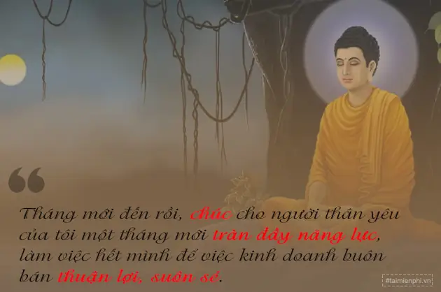 Ảnh Phật Kèm Lời Chúc Đầu Tháng
