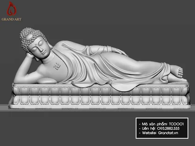 Grand Art - Đơn Vị Chuyên Chế Tác, Sản Xuất Và Phân Phối Tượng Đức Phật Nhập Niết Bàn Chuẩn Đẹp, Sắc Nét