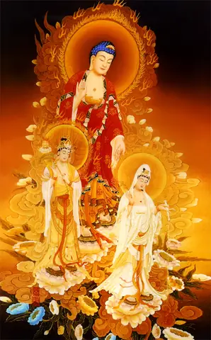 Ảnh Phật Tam Thánh ( In Dầu Ép Foam 903 )