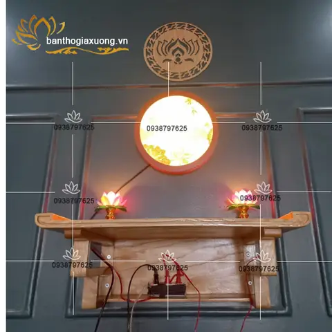 Hình Ảnh Bàn Thờ Quan Âm Treo Tường Lắp Tại Nhà Khách