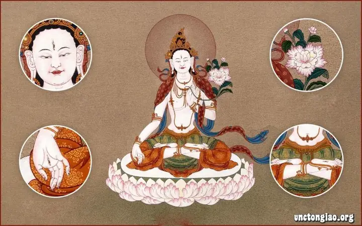 Hình Tượng Bạch Độ Phật Mẫu Tara Trắng