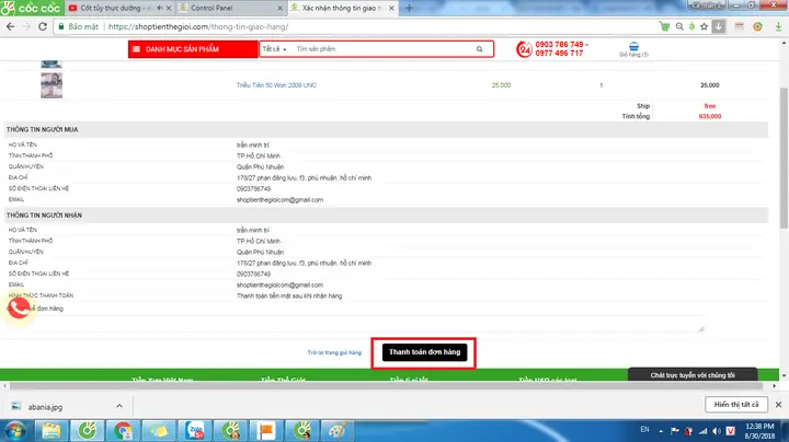 Cách Thức Mua Hàng Trên Web Shoptienthegioi.com