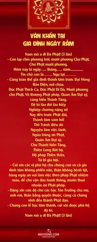Văn Khấn Phật Tại Gia Ngày Rằm