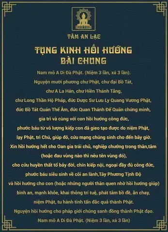 Bài Hồi Hướng Công Đức Trong Phật Giáo