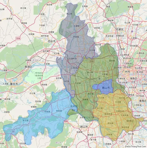 Bản Đồ Hành Chính Thành Phốphật Sơn