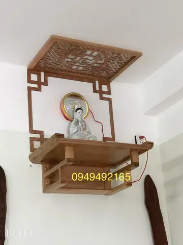 Bàn Thờ Phật Bà Quan Âm Treo Tường Chất Lượng Cao Giao Hàng Nhanh
