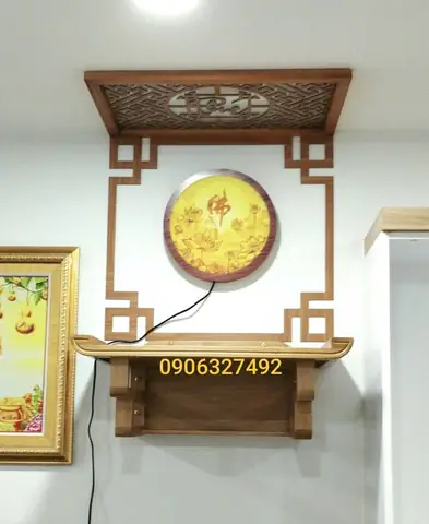 Bàn Thờ Phật Bà Quan Âm Treo Tường Chất Lượng Cao Giao Hàng Nhanh