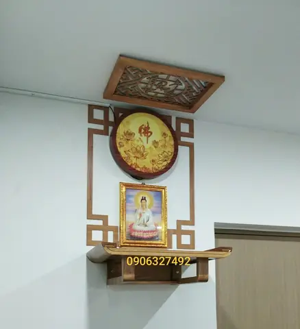 Bàn Thờ Phật Bà Quan Âm Treo Tường Chất Lượng Cao Giao Hàng Nhanh