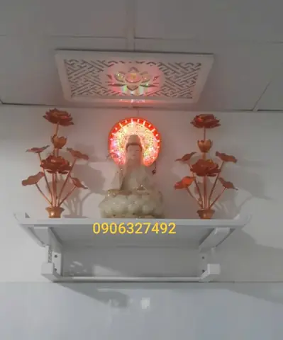 Bàn Thờ Phật Bà Quan Âm Treo Tường Chất Lượng Cao Giao Hàng Nhanh