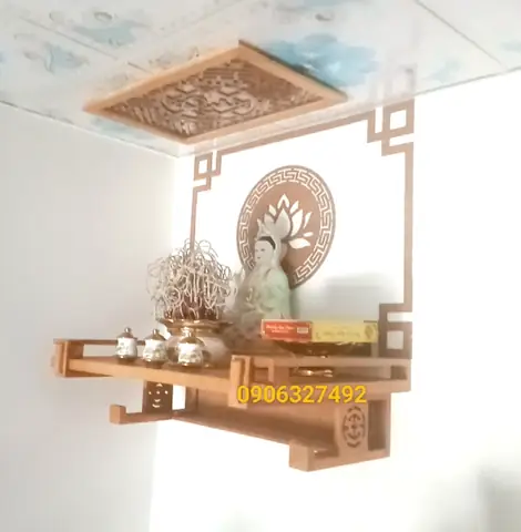 Bàn Thờ Phật Bà Quan Âm Treo Tường Chất Lượng Cao Giao Hàng Nhanh