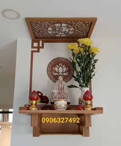 Bàn Thờ Phật Bà Quan Âm Treo Tường