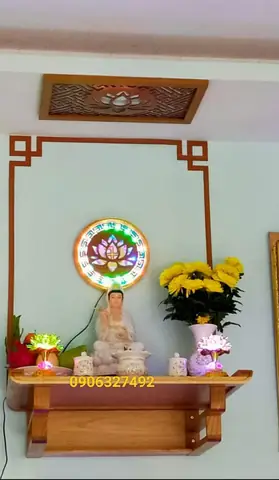 Bàn Thờ Phật Bà Quan Âm Treo Tường
