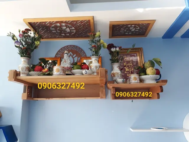 Bàn Thờ Phật Bà Quan Âm Treo Tường