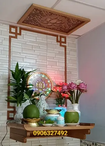 Bàn Thờ Phật Bà Quan Âm Treo Tường