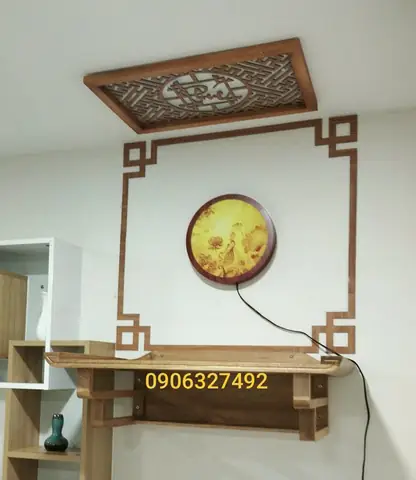 Bàn Thờ Phật Bà Quan Âm Treo Tường Chất Lượng Cao Giao Hàng Nhanh