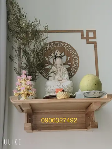 Bàn Thờ Phật Bà Quan Âm Treo Tường Chất Lượng Cao Giao Hàng Nhanh