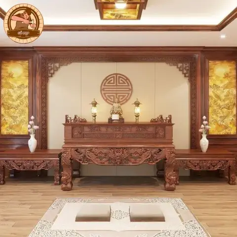 Mẫu Bàn Thờ Chung Phật Và Gia Tiên Mới Nhất 2024