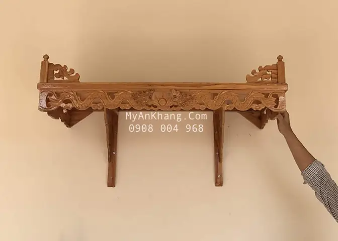 Bàn Thờ Phật Treo Tường Rồng Vàng