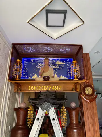 Trang Trí Bàn Thờ Phật Với Các Chi Tiết Trang Nghiêm Thanh Tịnh