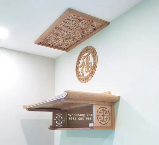 Bàn Thờ Phật Quan Âm Treo Tường Sinh Tài Lộc