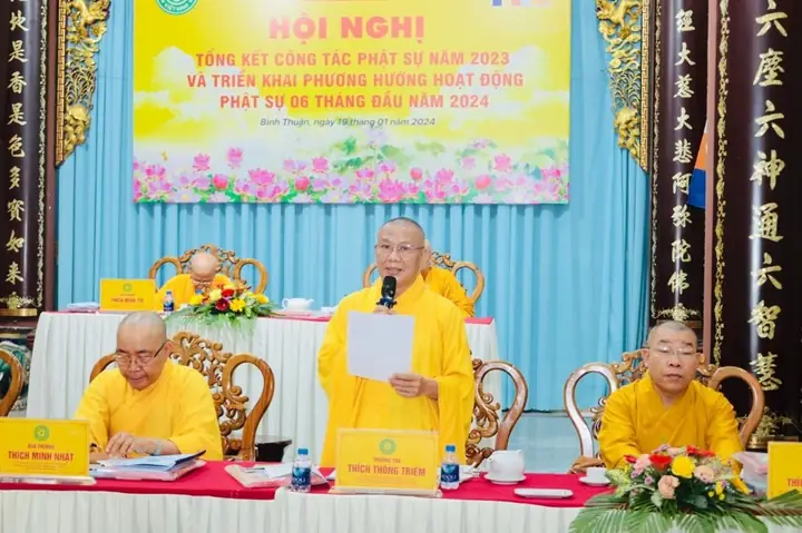 Bình Thuận: Ban Trị Sự Phật Giáo Tỉnh Tổ Chức Hội Nghị Tổng Kết Công Tác Phật Sự Năm 2023
