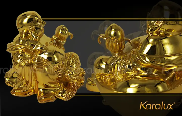 Tuong Pha Di Lac, Tượng Phật Di Lặc Mạ Vàng 24k