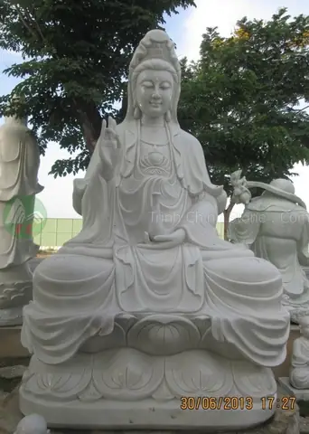 Tượng Phật Quan Âm Ngồi Bằng Đá Giá Tốt