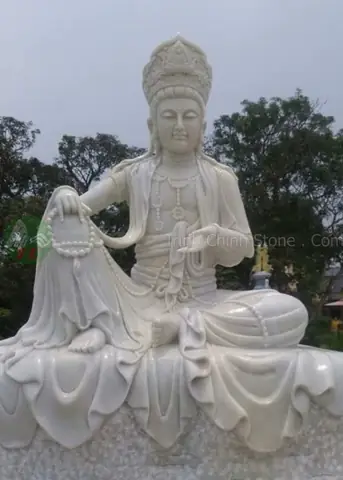 Tượng Phật Quan Âm Ngồi Bằng Đá Giá Tốt