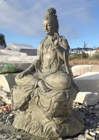 Tượng Phật Quan Âm Ngồi Bằng Đá Giá Tốt