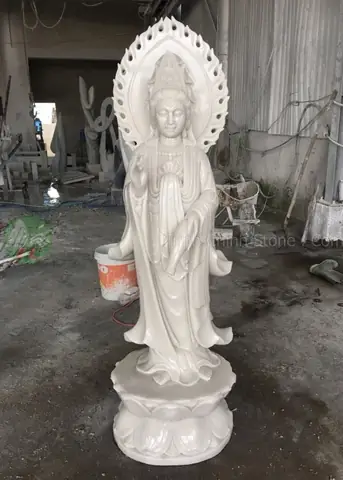 Mẫu Tượng Quan Âm Đứng Bằng Đá Giá Tốt