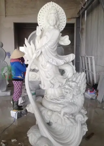 Tượng Phật Quan Âm Rồng Bằng Đá Giá Tốt