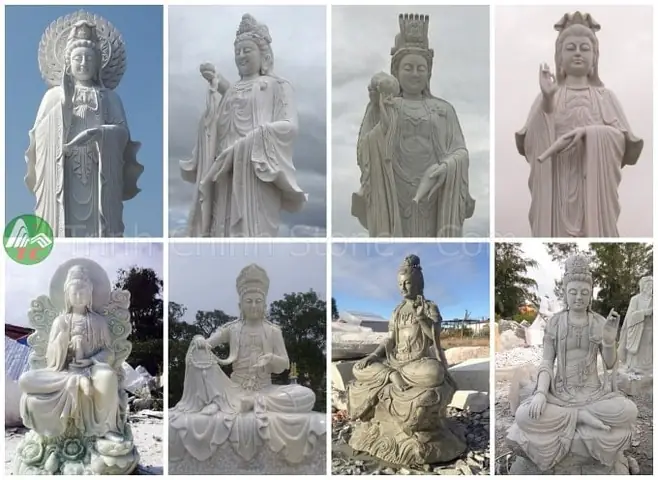 Giá Tượng Phật Quan Âm Bằng Đá Thờ Tại Tu Viện, Đình Miếu Và Đền Chùa