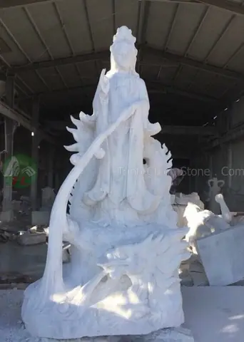 Tượng Phật Quan Âm Rồng Bằng Đá Giá Tốt
