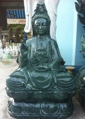 Tượng Phật Quan Âm Ngồi Bằng Đá Giá Tốt