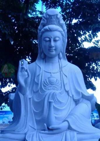 Tượng Phật Quan Âm Ngồi Bằng Đá Giá Tốt