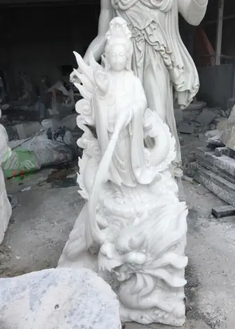 Tượng Phật Quan Âm Rồng Bằng Đá Giá Tốt