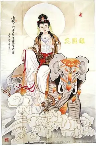 Truyền Thuyết Kể Rằng Mẫu Thân Của Đức Phật Nằm Mơ Thấy Một Con Voi Trắng, Sau Đó Mang Thai Ngài. Vì Thế Đến Nay Hình Ảnh Con Voi Trắng Luôn Là Điềm Lành. Đức Phật Thích Ca Mâu Ni Trong Những Tiền Kiếp Của Mình Đã Sinh Làm Voi. Và Vào Kiếp Sau Cùng Của Mình, Từ Cõi Trời Đâu Suất, Đã Nhập Vào Thai Tạng Của Mẹ Mình Trong Hình Thức Một Con Voi Trắng.