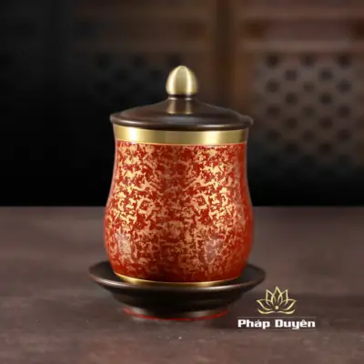 Alternative View Of Bộ Đồ Thờ Bằng Đồng Vân Đá Nâu Đỏ