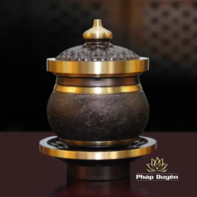 Alternative View Of Bộ Đồ Thờ Đồng Sơn Đen Sần