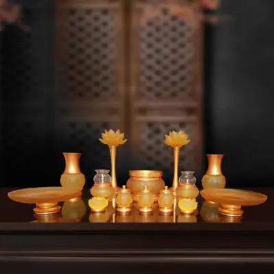Bộ Đồ Thờ Lưu Ly Cao Cấp 01