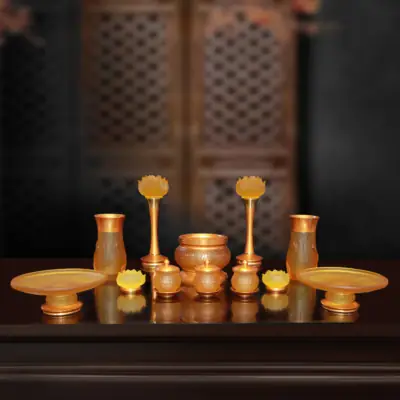 Bộ Đồ Thờ Lưu Ly Cao Cấp 02