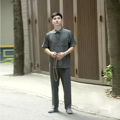 Bộ Quần Áo Nam Ngắn Tay, Mầu Xám, Size 39, 40, 41 Bộ Quần Áo Nam Ngắn Tay, Mầu Xám, Size 39, 40, 41