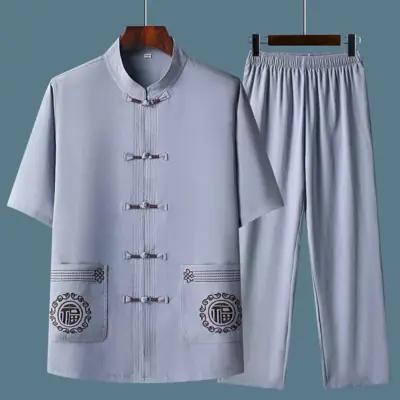 Bộ Quần Áo Nam Ngắn Tay Vải Lanh Size 39, 40, 41, 42, 43