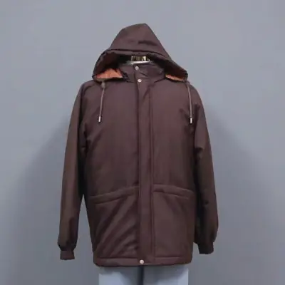 Áo Khoác Có Mũ Màu Nâu - Size Xl