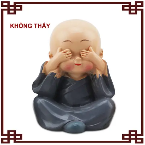 Bộ 4 Tượng Phật 4 Không Trang Trí Xe Hơi (bằng Nhựa)