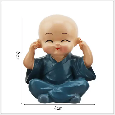 Bộ 4 Tượng Phật 4 Không Trang Trí Xe Hơi (bằng Nhựa)