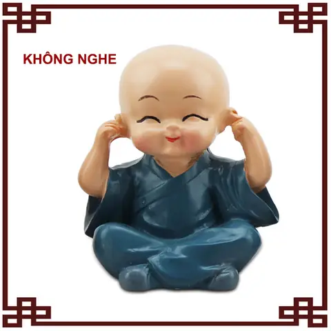 Bộ 4 Tượng Phật 4 Không Trang Trí Xe Hơi (bằng Nhựa)