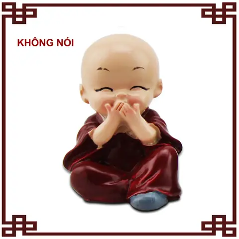 Bộ 4 Tượng Phật 4 Không Trang Trí Xe Hơi (bằng Nhựa)