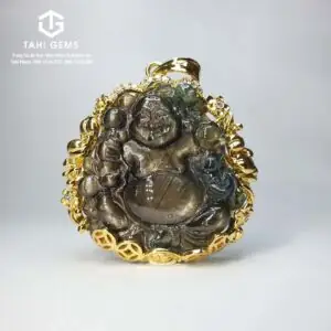 Mặt Dây Chuyền Phật Di Lặc Đá Quý Sapphire - Tahi 6389